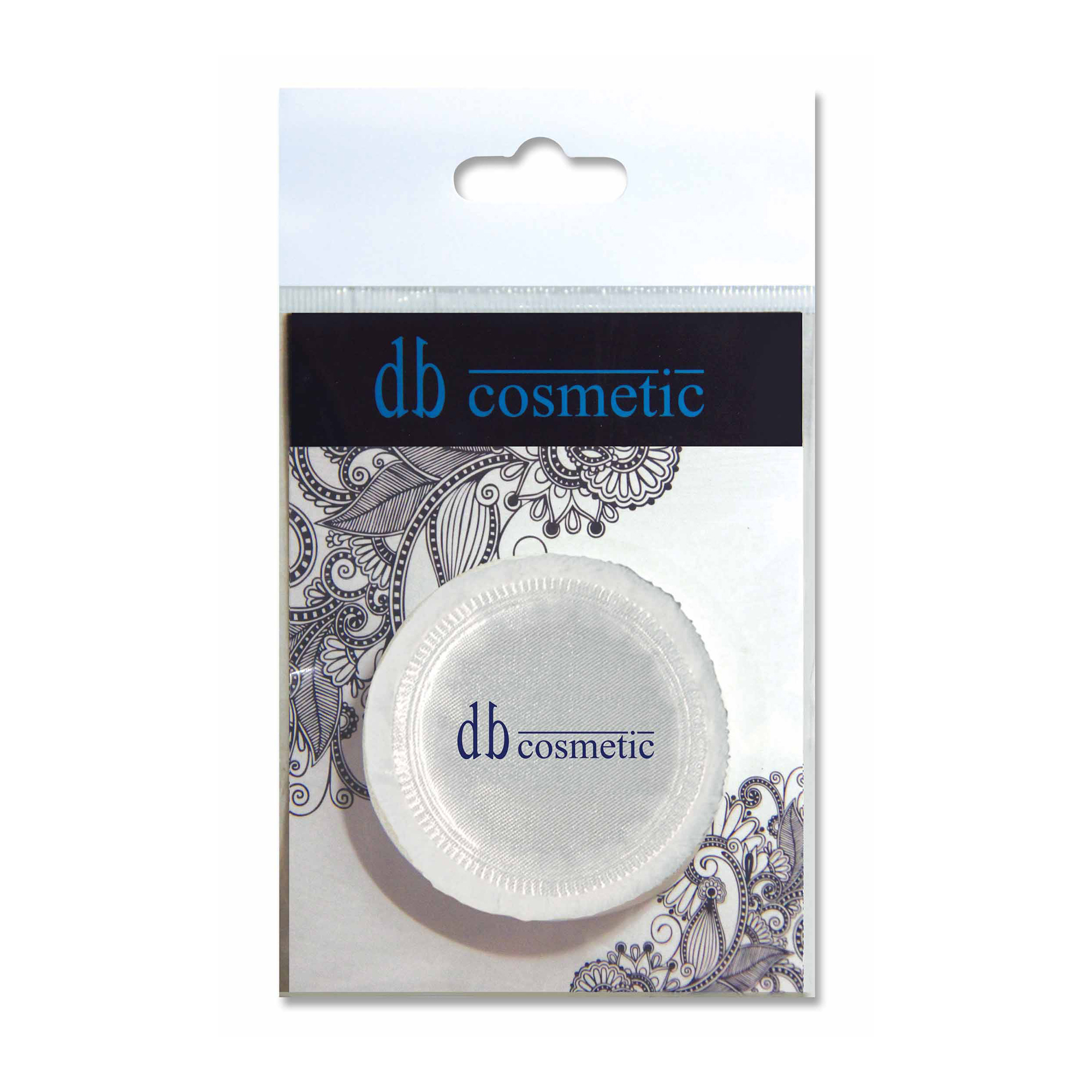 Подушечка для пудри db Cosmetic 976 Коло, біла